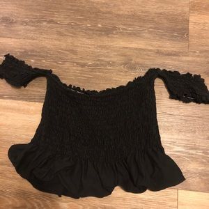 Off the Shoulder Ruffle Crop top